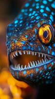 Close-up of a Glowing Fish's Mouth photo