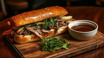 Savory Roast Beef Sandwich with Gravy - A Culinary Delight photo