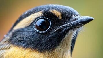 Intricate Detail of a Bird's Eye and Feathers photo