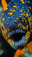 Stunning Close-up of a Colorful Spotted Eel photo