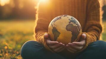 World in Hands - A Moment of Global Reflection photo
