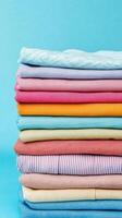 Vibrant Fabric Stack in Multicolored Patterns photo