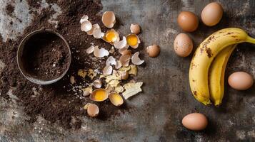 Compostable Banana and Egg Ingredients photo