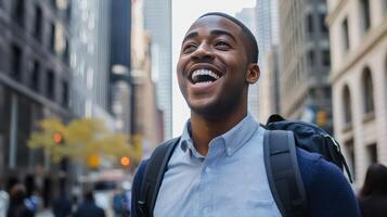 Happy Man in the City photo