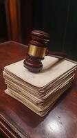 Gavel and Documents - A Symbol of Justice photo