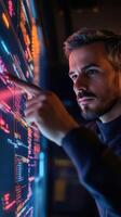 Intense Focus on Data Analysis photo
