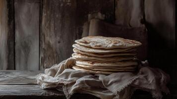 A Stack of Homemade, Golden Brown Bread, Perfect for Any Meal photo