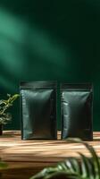 Dark Green Packaging Design for Products photo