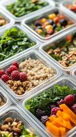 Colorful and Healthy Meal Prep Containers - Delicious and Nutritious photo