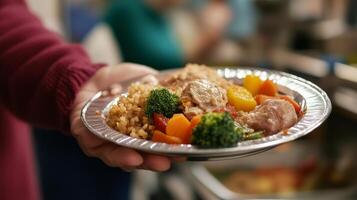 Hearty Meal Served on a Plate photo