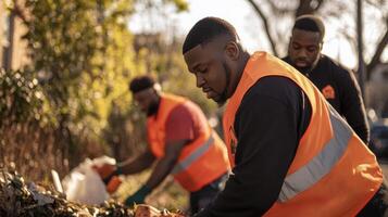 Community Cleanup Effort Dedicated Individuals Working Together to Improve the Environment photo