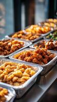 Delicious Fried Foods Buffet Style photo