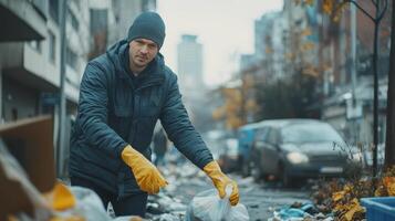 Urban Cleanup Effort A Dedicated Individual Makes a Difference photo