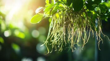 Stunning Aerial View of Lush Plant Roots photo