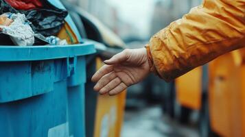 Urban Waste Management A Hand in the Recycling Effort photo