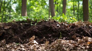 Forest Compost Pile - Rich Soil for Growth photo