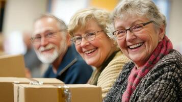 Three Seniors Sharing Joyful Moments photo