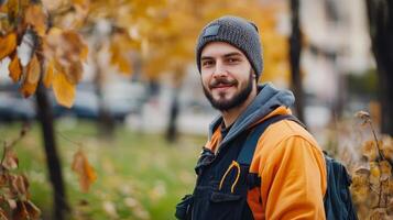 Autumnal Stroll A Man in the Park photo