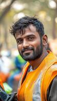 Portrait of a Hardworking Construction Worker photo