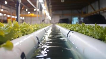 Hydroponic Lettuce Growing System Sustainable and Efficient Farming photo