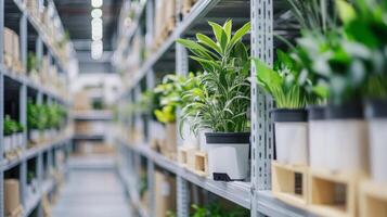 A Bountiful Array of Potted Plants in a Retail Setting photo