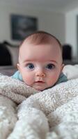 Precious Baby Wrapped in a Cozy Blanket photo