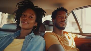 Couple on a Road Trip - A Moment of Joy and Connection photo
