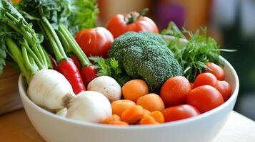 Vibrant Vegetable Medley in a Bowl photo