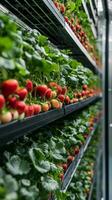 Vertical Farming Strawberries Fresh, Organic, and Delicious photo