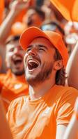 Orange-clad Fans Celebrate a Thrilling Sports Event photo