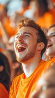 Fan's Excitement at a Sporting Event photo