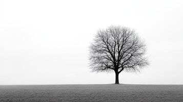 Lonely Tree Monochrome Landscape photo