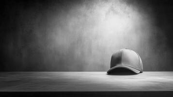 Simple Baseball Cap on Textured Surface photo