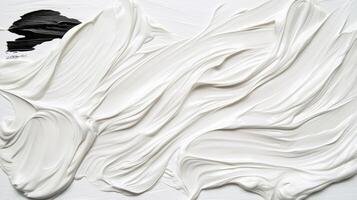 White Paint Swirl with Black Accent photo