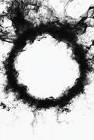 Smoke Ring on White Abstract Design photo
