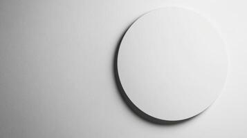 White Round Lid on Gray Surface photo