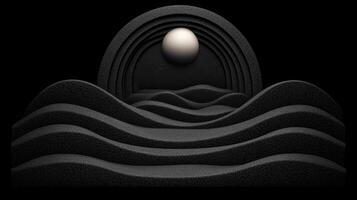 Abstract Sphere in Dark Niche photo