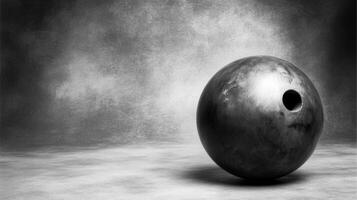 Bowling Ball Monochrome Studio Shot photo
