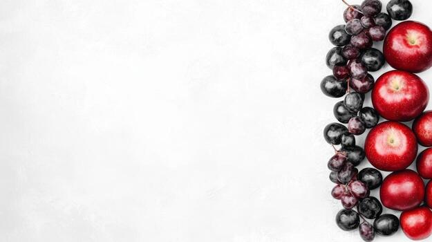 Red Apples and Dark Grapes photo