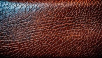 Intricate Texture of Rich Brown Leather Showing Natural Patterns and Fine Craftsmanship photo