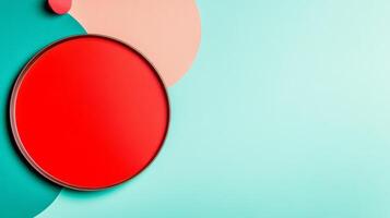 Red Circle on Multicolor photo