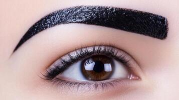 Eyebrow lamination procedure for styling photo