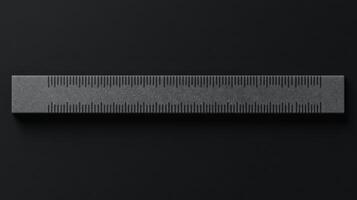 Gray graphite ruler for precise measurement photo