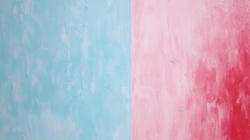 Color Block Abstract Painting in Pink and Cyan photo