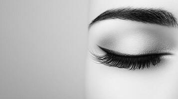 Close up of Eye with Eyeliner, Black and White photo