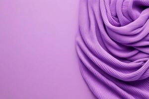 Purple Knitted Fabric Texture, Soft Textile Drape photo