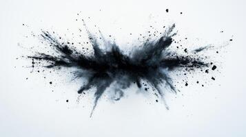 Black Powder Particles Exploding Outward photo