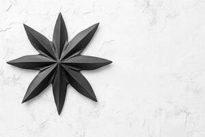 Cast Iron Starburst Decor on Textured Wall photo