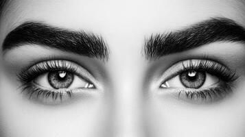 Close up of expressive eyes photo