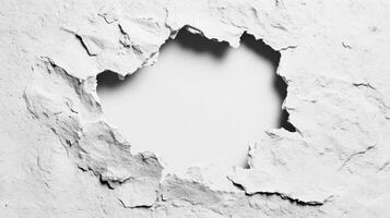 An unusual composition of a destroyed wall with stunning damage details photo